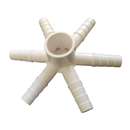 Conector de 6 ángulos para manguera de aireación
