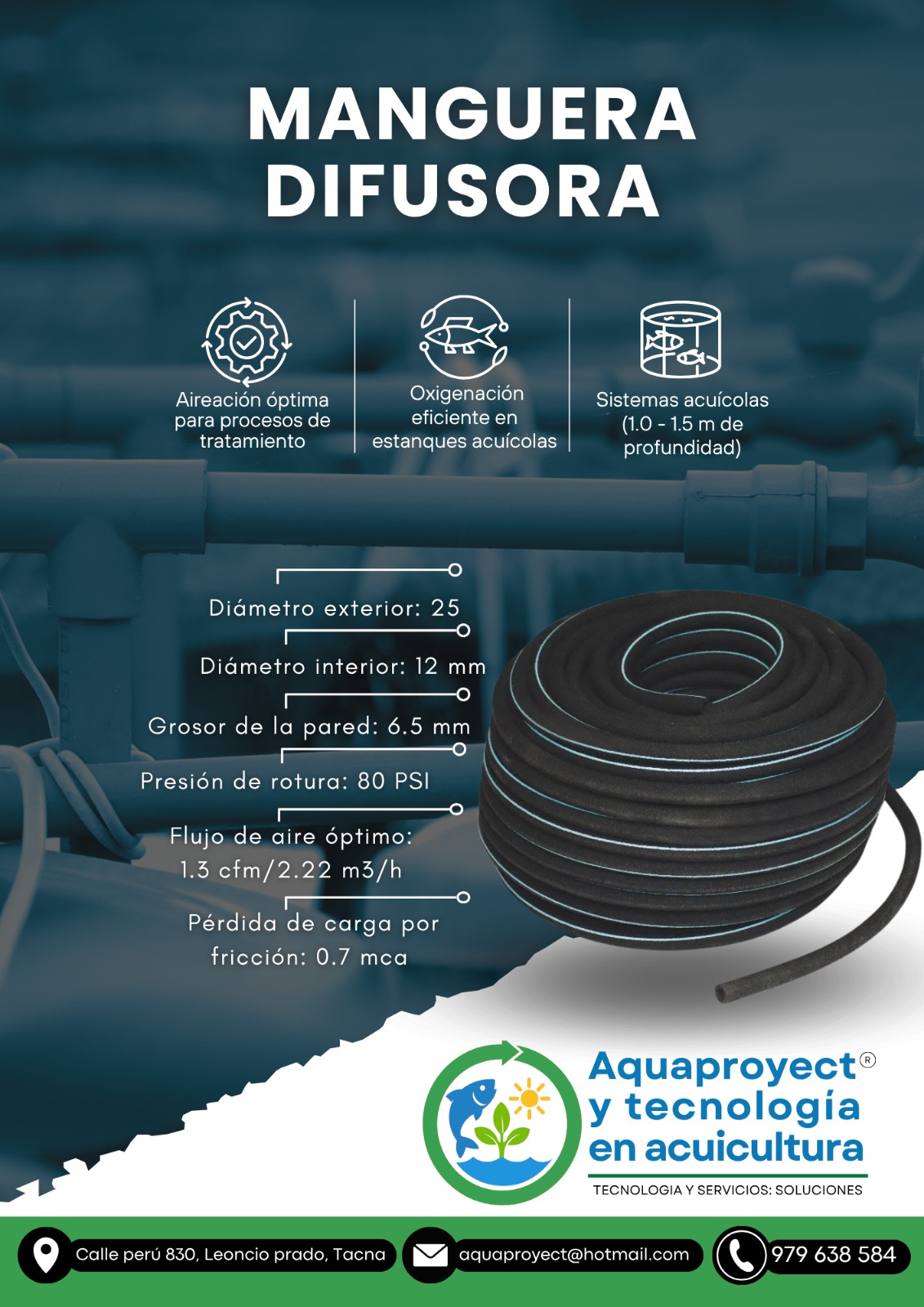 Ficha técnica Manguera difusora